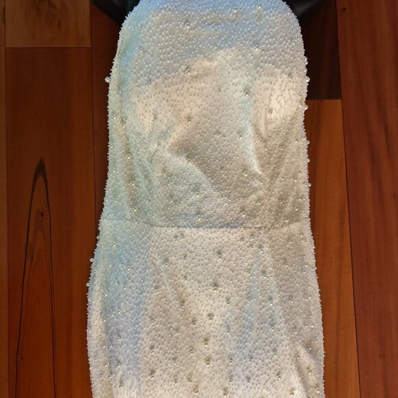 Oh Polly Embellished High Neck Split Maxi Dress in Ivory White sz US 14 Positano - Picture 8 of 8